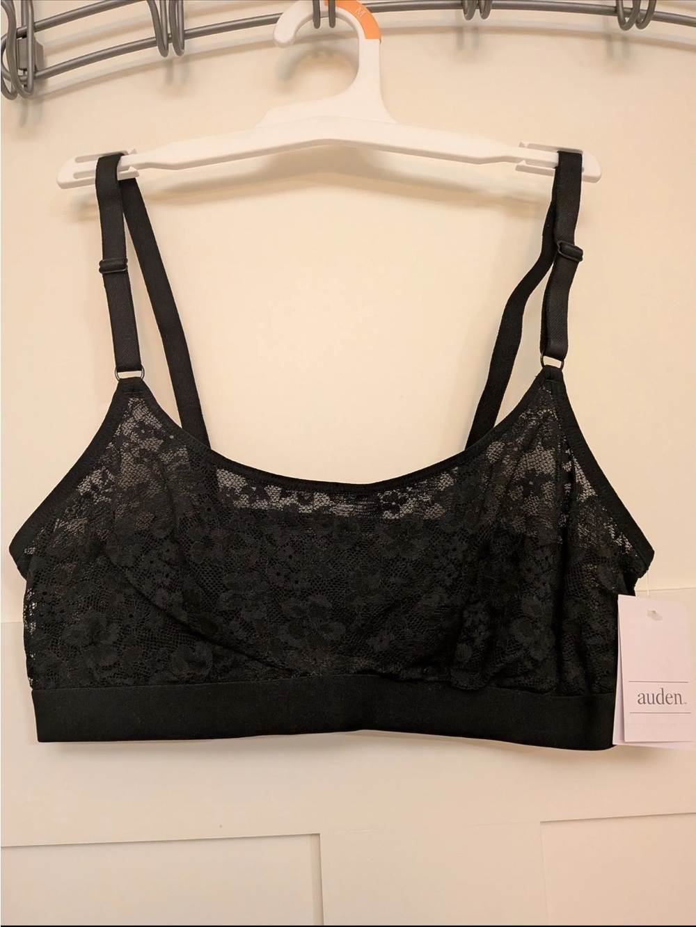 Auden Black Lace Bralette with Adjustable Straps